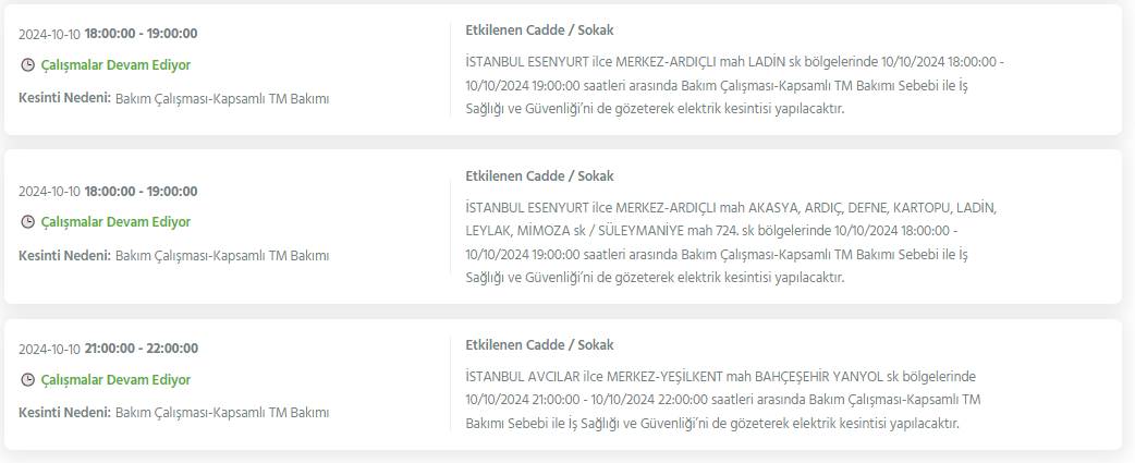 Bu geceden itibaren İstanbul'un 20 ilçesinde elektrik kesintileri yaşanacak 17